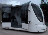 ultra prt pod-car with doors open - personal rapid transit prt podcar